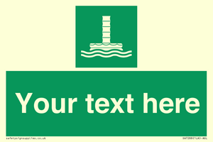 Custom sign safe condition Evacuation chute 